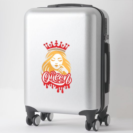 Sticker Conception de Reine – Couronne Royale Élégante (Sur valise)