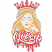 Sticker Conception de Reine – Couronne Royale Élégante (Devant)