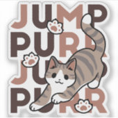 Sticker Conception de saut de chat - Artwork de purr de sa (Devant)