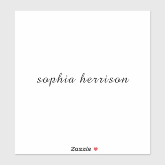 Sticker Conception de script moderne avec nom personnalisé (Feuille)