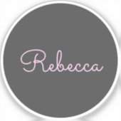 Sticker Conception de script rétro-moderne rose cool modif (Recto)