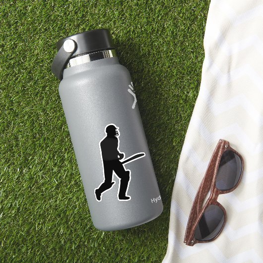 Sticker Conception de silhouette de batteur de cricket (HydroFlask Insitu)
