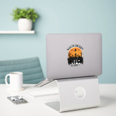 Sticker Conception de sorcière infirmière vintage Hallowee (Ordinateur portable sur le bureau)