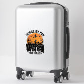 Sticker Conception de sorcière infirmière vintage Hallowee (Sur valise)