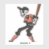 Sticker conception de squelette de baseball pour les joueu (Feuille)