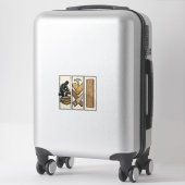 Sticker Conception de T-Shirt avec Gravure d'Outils de Men (Sur valise)