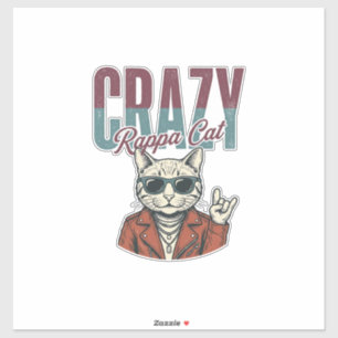 Sticker Conception de T-Shirt avec gravure vintage de chat