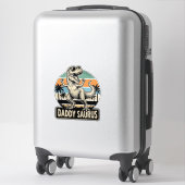 Sticker Conception de t-shirt de dinosaure rétro Daddy Sau (Sur valise)