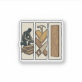 Sticker Conception de T-Shirt de gravure d'outils de menui (Devant)