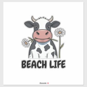 Sticker Conception de T-Shirt de gravure vintage de vache 