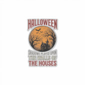 Sticker Conception de T-shirt de Lune de Maison Hantée Hal (Devant)
