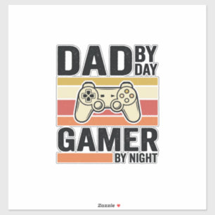 Sticker Conception de T-Shirt de manette vintage pour papa