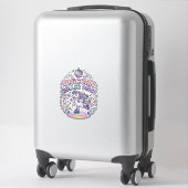 Sticker Conception de T-Shirt Graphique de Roller Disco Li (Sur valise)