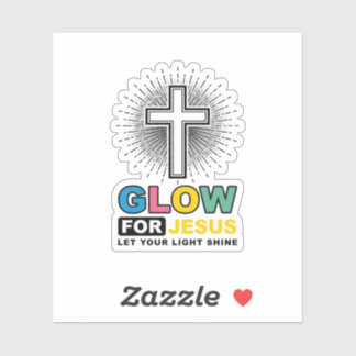 Sticker Conception de t-shirt lumière de croix chrétienne 