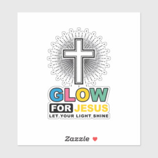 Sticker Conception de t-shirt lumineux de croix chrétienne