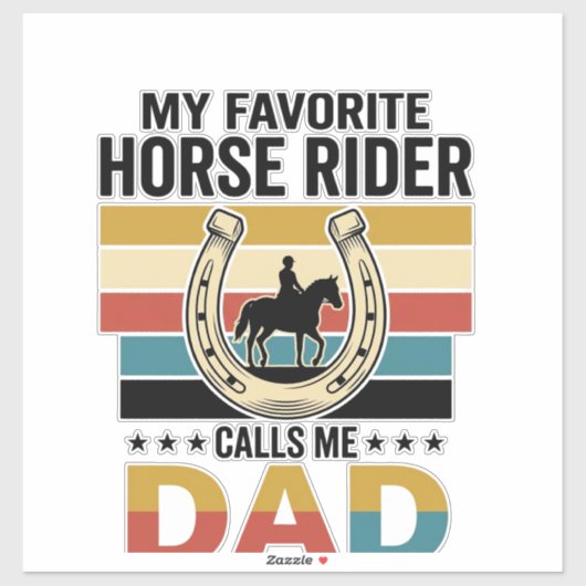 Sticker Conception de t-shirt Mon cavalier de cheval préfé (Feuille)