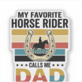 Sticker Conception de t-shirt Mon cavalier de cheval préfé (Devant)
