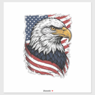 Sticker Conception de T-shirt patriotique Vintage Eagle Dr