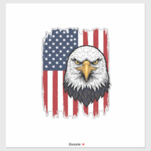 Sticker Conception de T-shirt patriotique Vintage Eagle Dr