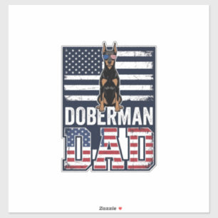 Sticker Conception de T-shirt pour chien patriotique Dober
