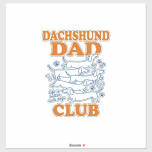 Sticker Conception de T-shirt pour chien vintage Club Papa