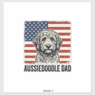 Sticker Conception de T-shirt pour chien vintage patriotiq