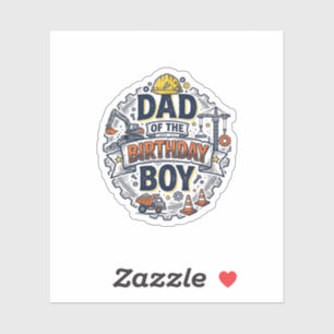 Sticker Conception de t-shirt pour papa de chantier du gar