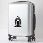 Sticker Conception de T-shirt silhouette de tombe de cimet (Sur valise)