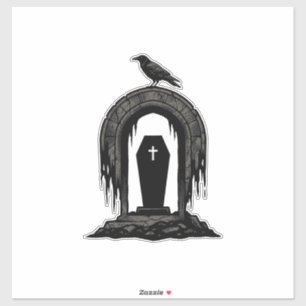 Sticker Conception de T-shirt silhouette de tombe de cimet
