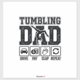 Sticker Conception de T-Shirt Tumbling Dad Drive Pay Clap