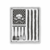 Sticker Conception de T-shirt Ustensiles de Cuisine Drapea (Devant)