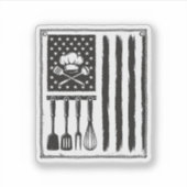 Sticker Conception de T-shirt Ustensiles de Cuisine Drapea (Devant)