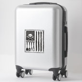 Sticker Conception de T-shirt Ustensiles de Cuisine Drapea (Sur valise)