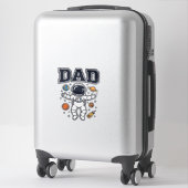 Sticker Conception de T-shirt Vector Space Astronaute Papa (Sur valise)