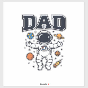 Sticker Conception de T-shirt Vector Space Astronaute Papa