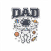Sticker Conception de T-shirt Vector Space Astronaute Papa (Devant)