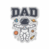 Sticker Conception de T-shirt Vector Space Astronaute Papa (Devant)