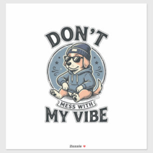 Sticker Conception de T-Shirt Vector Vintage Vibe de Chien