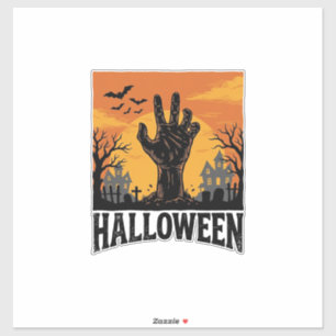 Sticker Conception de T-shirt Vintage Halloween Cimetière 