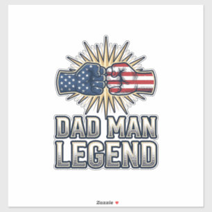 Sticker Conception de T-Shirt vintage légendaire pour papa