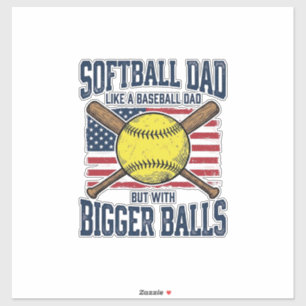 Sticker Conception de t-shirt Vintage Softball Dad Bigger
