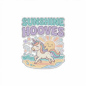 Sticker Conception de tee-shirt graphique tendance Licorne (Devant)