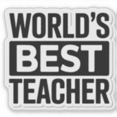 Sticker Conception de texte audacieuse du meilleur enseign (Devant)