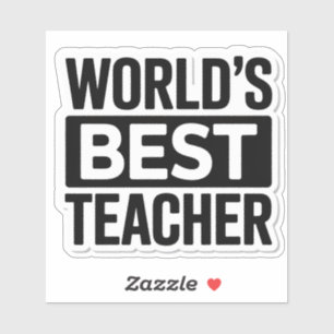 Sticker Conception de texte audacieuse du meilleur enseign