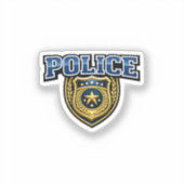 Sticker Conception de texte gras pour badge de police (Recto)