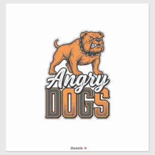 Sticker Conception de typographie Bulldog vintage Angry Do