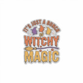 Sticker Conception de typographie Halloween magique ensorc (Devant)