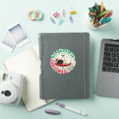 Sticker Conception de vacances de sieste de chat de Noël (Couverture iPad)