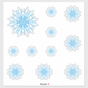 Sticker Conception de vacances d'hiver flocon de neige ble