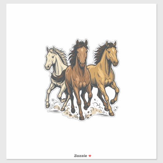 Sticker Conception de vecteur d'art de chevaux de course v (Feuille)